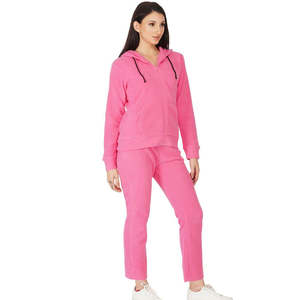 Vêtements de jogging en gros, meilleur fournisseur, taille adulte, survêtement pour femmes / Ensemble confortable en 2 pièces, survêtement zippé pour femmes - Product Image 5