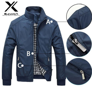 Chaqueta Bomber de Verano de Primera Calidad, Personalizada, de Lona de Alta Gama, Informal, con Cierre, Sólida, Ecológica, Impermeable y Resistente al Viento para Hombre - Product Image 6