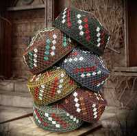 Chapeau Kufi Traditionnel Musulman Brodé Léger en Polyester pour Hommes, Accessoire Premium Islamique pour la Prière, 4 Saisons