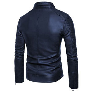 Custom Style Men's Sheep Skin Leather Jackets <b>Canvas</b> Winter <b>Long</b> Sleeves Custom Color & Logo High Quality Low Price - Product Image 3