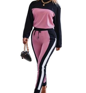 Ensemble deux pièces pour femmes, taille plus, sportif, décontracté, automne, uni, manches longues, capuche, haut et pantalon de jogging à genoux, longueur courte - Product Image 1