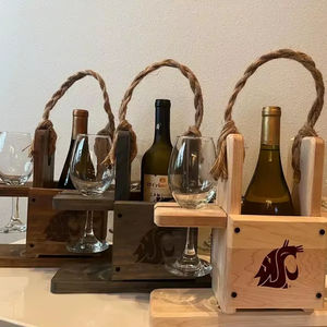 Boîte à vin en bois, boîte cadeau, boîte de rangement, porte-bière - Product Image 1