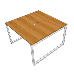 RecBamboo BFRB011-2-Piece Cluster <b>Desk</b> 120x120cm Melamine Wood Style Contemporary Assembled Steel Legs for Office Furniture - Product Image 6
