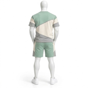 100% Cotton Silk Screen Printed Logo Quick Dry OEM/ODM Custom 2026 New Arrived High Quality Summer Casual Wear Men <b>Set</b> <b>Knitted</b> - Product Image 2