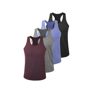 Best Quality Plus Size Women's Knitted Tank <b>Top</b> Breathable Quick Dry Eco-Friendly Polyester Solid Color Active Front Logo - Product Image 3