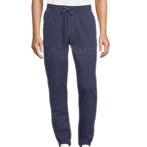 Pantalon de survêtement d'hiver décontracté mi-long en toile légère de haute qualité, respirant, imperméable, plissé à l'avant avec cordon de serrage - Product Image 1
