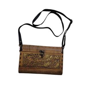 กระเป๋าคลัทช์กล่องไม้ธรรมชาติสำหรับผู้หญิงใช้ตอนเย็นสินค้าส่งออกแฟชั่นอินเดีย - Product Image 4