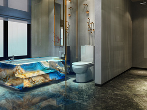 Custom Modern Kitchen Bathroom Vanity Tops Calacatta Carrara Artificial Quartz Eco-Friendly Fire Resistant Hotel Project Prefab - Product Image 1