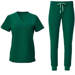 Conjunto de uniformes médicos de enfermería unisex con estampado transpirable tejido elástico para correr uniformes médicos de varios colores para enfermeras - Product Image 1
