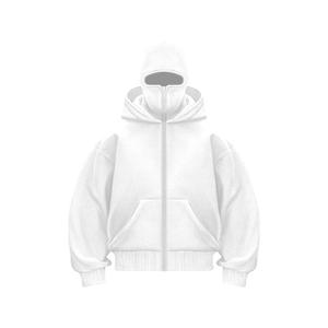 เสื้อฮู้ดดี้บัลลาคลาวาแบบซิปสำหรับผู้ชาย ดีไซน์ล่าสุดปี 2026 ผ้าฝ้าย 100% หนัก 450gsm ผ้าฟลีซสโตนวอช ปักลาย OEM - Product Image 4