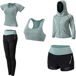 Conjuntos de Sujetador Deportivo de Yoga para Mujer, Logotipo Frontal Estampado por Transferencia de Calor, Antibacteriano, Alta Sujeción, Spandex/Nailon, Tinte Liso, Ajustable - Product Image 1