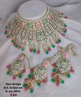 Ensemble de bijoux plaqué or kundan traditionnel indien et ensemble de collier en cuivre pour femmes et filles accessoires indiens bijoux femmes