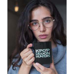 Taza de Cerámica KPop Demon Hunters con Diseño de Dibujos Animados, Segura para Impresión por Transferencia Térmica, Ideal para Regalo, con Cuchara - Product Image 4
