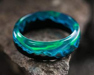 Bague en résine haute qualité étanche belle bague en résine naturelle bague de mode en gros naturel meilleure qualité couleur finishg - Product Image 4