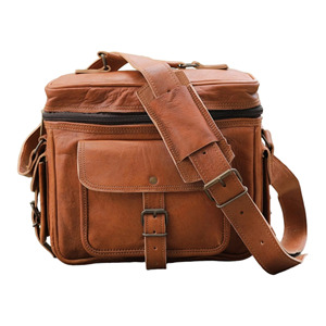 Sac d'appareil photo reflex numérique de style vintage de luxe fait à la main Messenger en cuir véritable durable créatif avec fermeture à glissière meilleur prix - Product Image 2