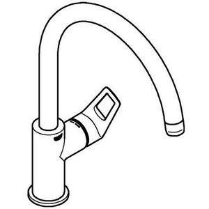 ก๊อกน้ำผสมครัวแบบก้านโยกเดี่ยว Grohe BAULOOP ขนาด 1/2 นิ้ว พร้อมเคลือบอะลูมิเนียมโครเมียม ดีไซน์หรูหราจาก GROHE สำหรับห้องครัวสมัยใหม่ - Product Image 5
