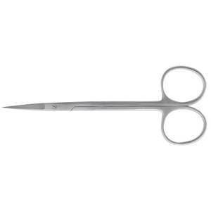 Tijeras dentales Iris 3,5 ''Tijeras de tejido de goma quirúrgica recta Material de acero inoxidable Fuente de alimentación manual - Product Image 4