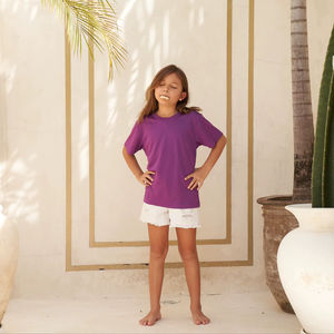 T-shirt unisexe à col rond et manches courtes Ultifresh pour enfants, été, décontracté, uni, 100% polyester, certifié écologique, séchage rapide - Product Image 5