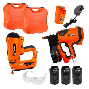 <b>Paslodes</b> S20513 DIY Grade 7.4V Li-ion Cordless Combo Kit CoilMaster & Straight TrimMaster 1500w Input Power <b>Battery</b> Power Source - Product Image 3