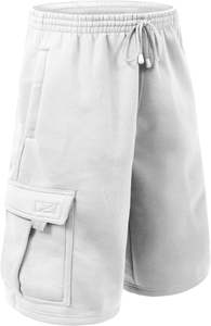 2025 nuevos pantalones cortos de pana personalizados para hombre al por mayor cintura elástica playa deportes pantalones casuales con cordón y bolsillos pantalones cortos de entrenamiento - Product Image 2