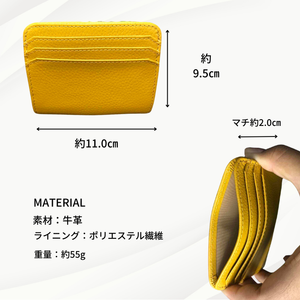 กระเป๋าใส่บัตรหนังวัวแท้ขนาดเล็ก พร้อมกระดุมปิด ช่องใส่เหรียญ รุ่น TFN-006 ซับในโพลีเอสเตอร์ - Product Image 2