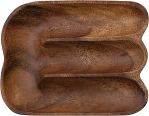 ถาดไม้เนื้อแข็ง ถาดไม้แบ่งช่อง ถาดไม้ธรรมชาติสำหรับใส่ผลไม้ ขนม และเค้ก ถาดตกแต่งสำหรับห้องครัว โต๊ะกาแฟ ชุดน้ำชา ผู้จำหน่าย - Product Image 2