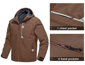 Customizable Softshell <b>Jacket</b> for <b>Winter</b> <b>Running</b> Stand Collar High Street Style Windproof and Logo Design Made in Pakistan - Product Image 4