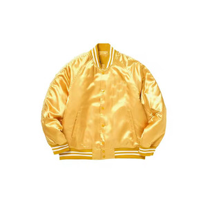 Chaquetas de satén bordadas 2025, precio barato de alta calidad, botón cálido, chaquetas de satén personalizadas para hombre al por mayor - Product Image 1