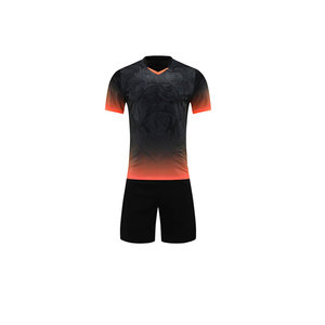 Vêtements de football à col en V et logo de sublimation personnalisés en gros d'usine costume de football rétro contrasté avec ensembles d'uniformes - Product Image 5