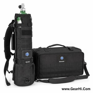 Mochila Reforzada para Tanque de Oxígeno Tipo D, Portátil, para EMS, con Funda Acolchada de Nailon para Botella de O2, Bolsas de Almacenamiento para Equipo - Product Image 1