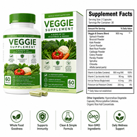 Capsules de légumes verts à formule personnalisée, mélange de plus de 10 superaliments, luzerne, chlorelle, vitamines A et C, fer, potassium, améliore l'immunité, pour adultes