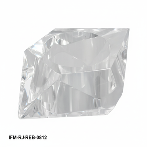 Bracelet en résine transparente facetté fait à la main, bracelet moderne géométrique en résine transparente, bracelet imposant empilable pour femmes - Product Image 3