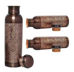 Artículos de Venta Caliente 2025, Hormigón de 330 g/m³ Botella de cobre grabada de 1 litro, elaborada con cuidado, grabada con elegancia, el compañero perfecto - Product Image 6