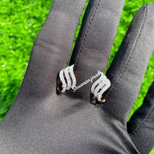 Unisex Charming Classy 0.55TW 3.18Grm Natural Diamond <b>Stud</b> <b>Earrings</b> 18K <b>Rose</b> <b>Gold</b> - Product Image 2