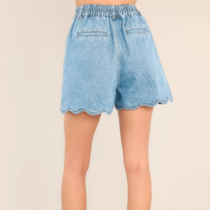 กางเกงขาบานสำหรับผู้หญิงกางเกงขาสั้นเอวสูงผ้ายืดสำหรับชุดลำลองฤดูร้อน - Product Image 5