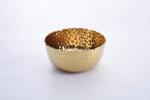 Bol décoratif en or élégant pour la décoration de la maison pièce maîtresse accents de table de Noël design élégant et moderne luxe de haute qualité - Product Image 4