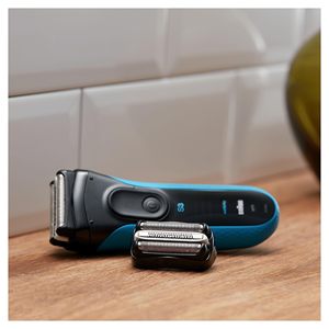 Tête de rechange pour rasoir électrique 3-en-1 à triple lame pour le rasage du visage, fixation facile, couleur argent, compatible avec les rasoirs électriques - Product Image 1
