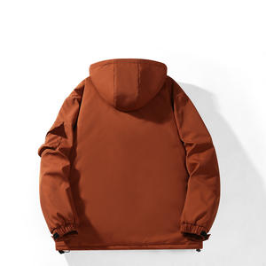 Veste matelassée d'hiver pour homme en polyester, chaude, coupe-vent, épaisse, décontractée, avec doublure en coton écologique et logo frontal - Product Image 2