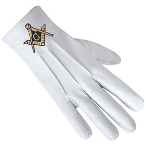 Master Mason Blue Lodge Guantes Cuero blanco puro 2025 Masonic Regalia Freemasons Guantes OEM con servicio - Product Image 5