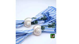 ห่วงผ้าเช็ดปากเปลือกหอยทำจากเปลือกหอยขัดสำหรับโต๊ะอาหารและอาหารค่ำสไตล์เวียดนาม - Product Image 2