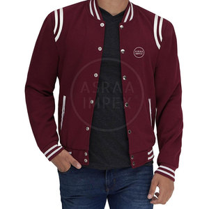 Chaqueta de hombre con logotipo personalizado, estilo Letterman de calidad superior con cuello levantado y manga larga, ropa de moda - Product Image 3
