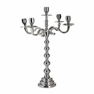 เชิงเทียนโลหะคลาสสิกแบบพรีเมี่ยมที่วางเทียนแท่นวางเทียนปรับแต่งโลโก้ขายส่งสีเงิน - Product Image 1