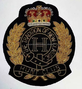 Écussons brodés à la main de style luxe personnalisé en fil de bullion pour blazers universitaires et badges de vêtements de mode - Product Image 5