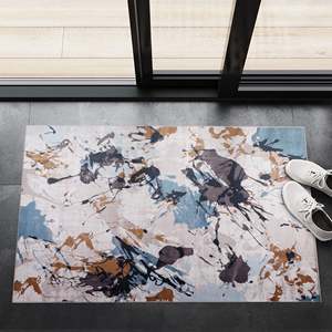 Alfombra Lavable de Área Estilo Bohemio Abstracto con Diseño de Salpicaduras Netline Home Depot NL1004 - Product Image 6