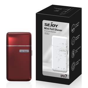 Mini rasoir électrique portable pour hommes, étanche IPX7, rasoir rotatif avec lames dentelées et à grille, lavable pour usage corporel - Product Image 1