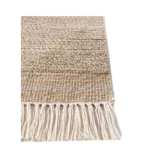 Tapis en laine afghane noué à la main de couleur unie ivoire AKWL-1675 (Cs-01) Tabriz, tapis rectangulaire pour salon, couloir, maison, neuf - Product Image 4