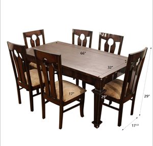 Mesa de comedor con 6 sillas de madera maciza - Product Image 4