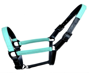 เชือกจูงม้าแบบ Halter ทำจากไนลอนทนทาน พร้อมรายละเอียดหนังแท้และอุปกรณ์เหล็กทองเหลือง - Product Image 4