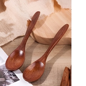 Nouveau design cuillères à dessert en bois poli cuillère à la main pour la conception d'émail avec des thèmes personnalisés pour les mariages et les fêtes - Product Image 2