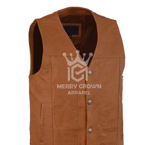 Chaleco de cuero de moto precio al por mayor de fábrica para los hombres producto más vendido Chaleco de cuero de moto transpirable sin mangas - Product Image 6